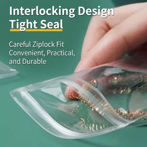 Jewelry Packaging Bags Transparent PVC Ziplock Storage Pouch Anti Oxidation Resealable For Earrings Rings Necklaces