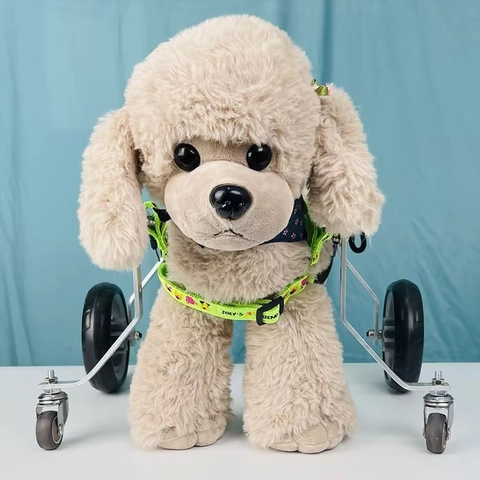 Verstellbarer Hunde Rollstuhl Für Hinterbeine Rehabilitation Aluminiumlegierung Behinderte Haustier Unterstützung