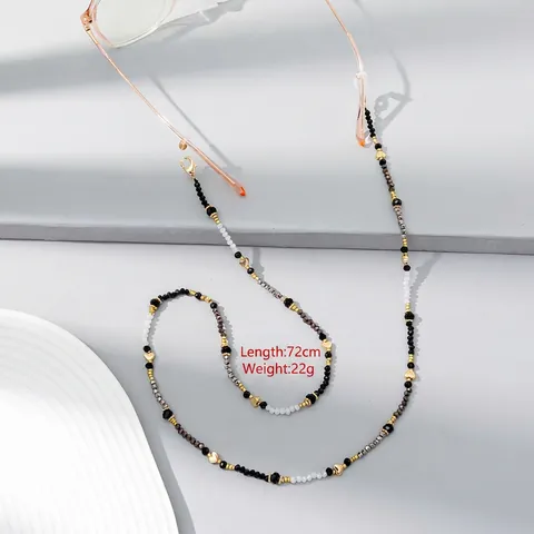 Beaded Glasses Chain Crystal CCB Heart Charm Eyeglass Lanyard Bohemian Fashion Sunglasses Strap For Women
