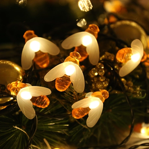 Solar Powered LED String Lights Waterproof Outdoor Garden Decoration Holiday Christmas Party Warm White Multicolor