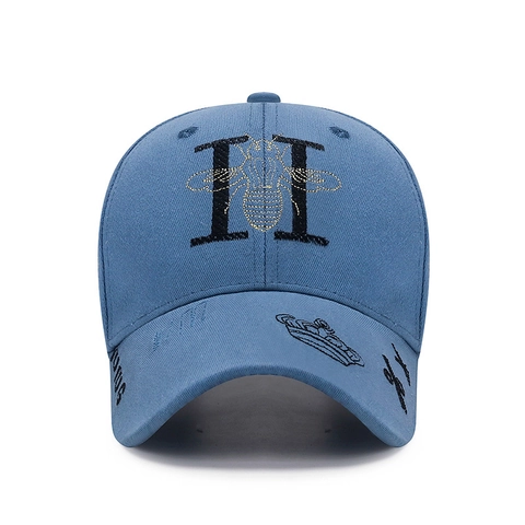 Cappello Da Baseball Ricamato In Cotone Ape Corona Lettera H Streetwear Regolabile Da Sole Uomo Donna
