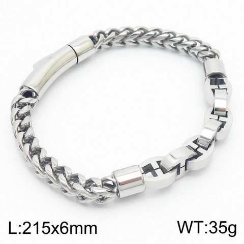 Edelstahl Drachenknochen Kette Armband Industrielle Geometrische Glieder Hip Hop Punk Trendiger Schmuck Für Männer