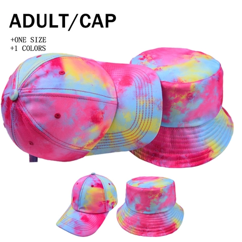 Cappellino Da Baseball E Cappello Da Pescatore In Cotone Tie Dye Colorato Regolabile Protezione Solare Strada Per Donna Uomo