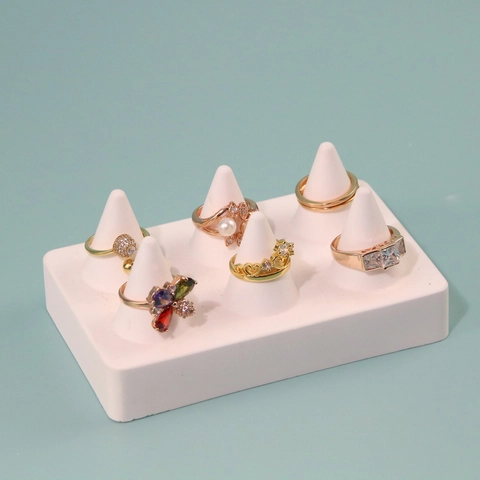 Resin Plaster Jewelry Display Stands Creative Bust Mountain Bow Necklace Ring Holders Desktop Storage Aesthetic Shop Counter Decor