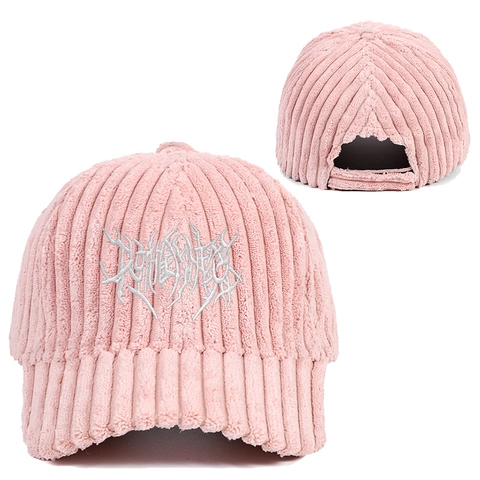 Cappello Da Baseball In Velluto A Coste Ricamo Gotico Regolabile Esterno Caldo Retro Vintage Streetwear Moda Per Uomo Donna