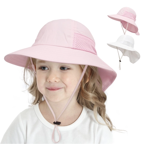 Kinder Sonnenschutzhut Mit Nackenschutz Atmungsaktives Netz Sommer Outdoor Anglerhut Für Jungen Mädchen Verstellbare Winddichte Kappe