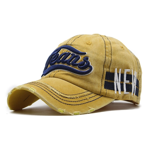 Gorra De Béisbol De Algodón Lavado Vintage Sombrero Distressed Con Bordado De Letras Ajustable Protección Solar Hombres Mujeres
