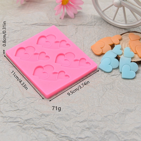 Herzform Silikonform Für Fondant Tortendekoration Schokolade DIY Handgefertigte Kerzen Seife Gips Handwerkzeuge