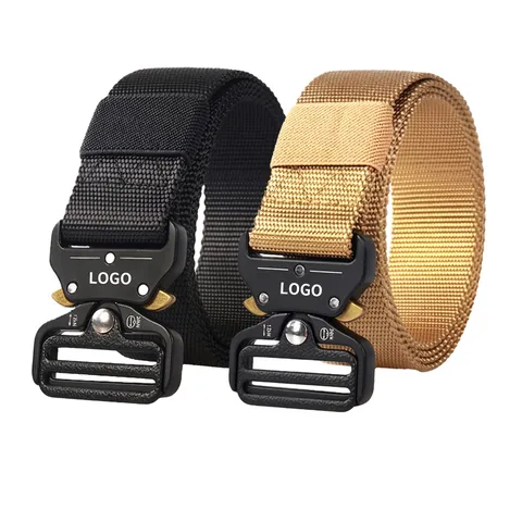 Cintura Tattica Uomo Fettuccia Nylon Lega Zinco Fibbia Cobra Sgancio Rapido Militare Allenamento All'aperto Casual