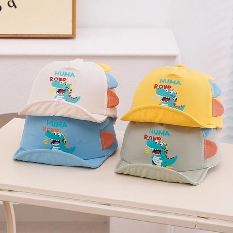 Berretto Da Baseball Con Dinosauro Per Bambini Tesa Morbida Asciugatura Rapida Cappello Sole Traspirante