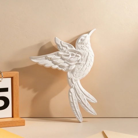 Molde De Silicona De Colibrí Relieve 3D Forma De Pájaro Para Decoración De Pared DIY Yeso Resina Artesanía
