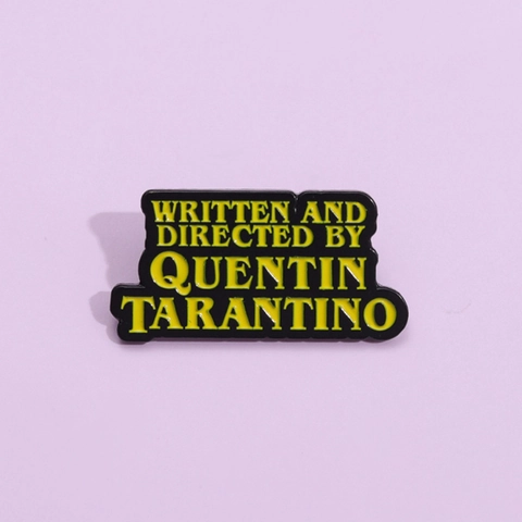 Film Style Enamel Brooch Pin Alloy Rectangular Lapel Badge Movie Fans Accessory Movie Industry Design