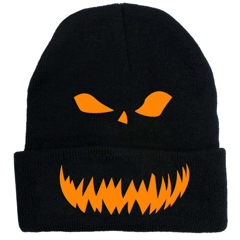 Halloween Lustige Strickmütze Für Herren Damen Winter Warm Acryl Totenkopf Kürbis Bedruckt Hip Hop Streetwear Outdoor Ski Beanie