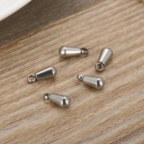 Teardrop Pendants Stainless Steel Waterdrop Charms For DIY Jewelry Making Necklaces Earrings Accessories Minimalist