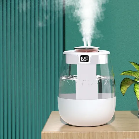 Luchtbevochtiger Dubbele Spray LED Digitaal Display USB Desktop Stil UV Sterilisatie Nachtlicht Grote Mist Plastic Kantoor