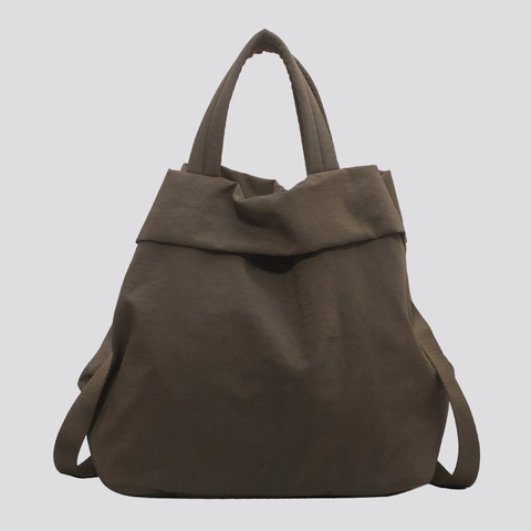 Women Large Capacity Nylon Tote Bag Pleated Lightweight Casual Shoulder Crossbody Bag