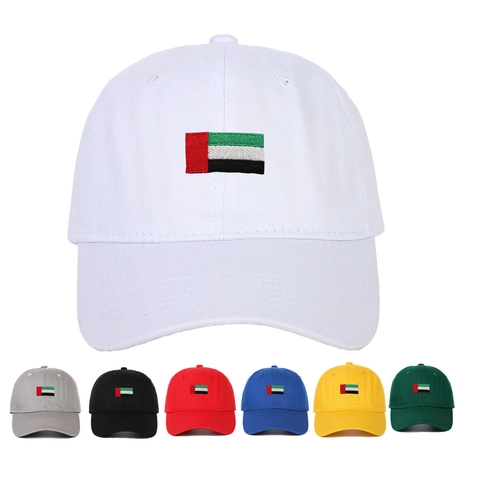UAE Flag Embroidered Cotton Baseball Cap For Men Women Adjustable Vintage Dad Hat Sport Sunshade Outdoor Casual Headwear