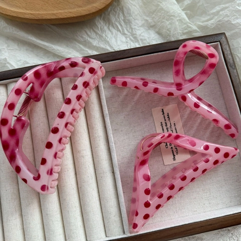 Pinza Per Capelli A Pois Grande Molletta A Squalo In Plastica Antiscivolo Per Donna Accessorio Per Capelli Alla Moda
