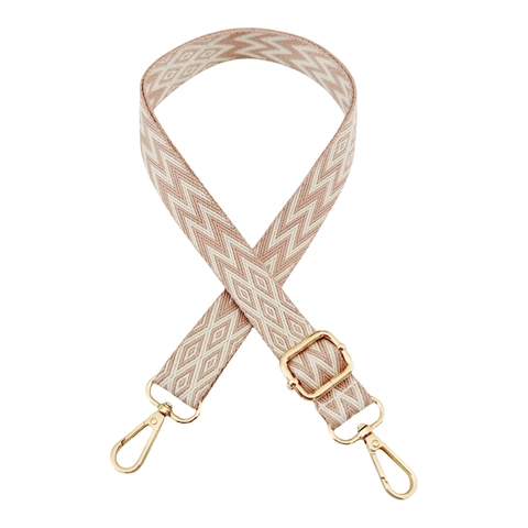 Replacement Bag Strap Adjustable Polyester Webbing Jacquard Geometric Bohemian For Crossbody Shoulder Bags