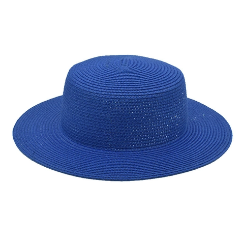 Estate Cupola Piatta Cappello di Paglia Boater Per Uomo Donna Tesa Larga Protezione Solare Spiaggia Intrecciata Paglia di Carta Viaggio Outdoor