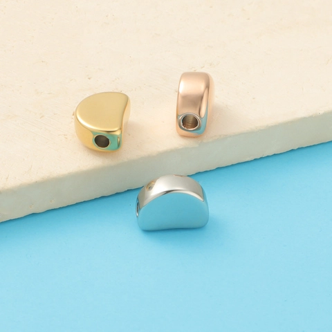 Perline A Forma Di Fagiolo Pendenti DIY 304 Acciaio Inossidabile Accessori Per Gioielli Charms Lucidati Specchio
