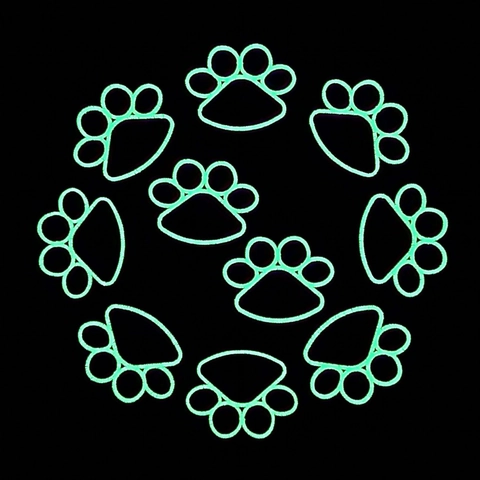 Toppa Ricamata Zampa Di Gatto Luminosa Effetto Fluorescente Decorativo Fai Da Te Applicazione In Tessuto Per Vestiti Borse Cappelli