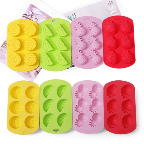 Fruit Shape Silicone Mold For Baking Chocolate Candy Ice Cube DIY Candle Soap Making Flexible Food Grade Kitchen Tool
