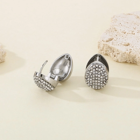 Teardrop Huggie Hoop Ohrringe Edelstahl 18K Vergoldet Zirkonia Poliert Mode Schmuck Für Frauen