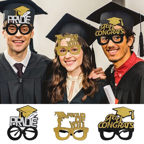 Occhiali Per Festa Di Laurea Glitter Tocco Accessori Fotografici Celebrazione Montature Per Occhiali