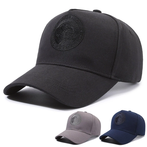Gorra De Béisbol Para Hombre De Algodón Ajustable Corona Alta Transpirable Deporte Al Aire Libre Bordado Águila