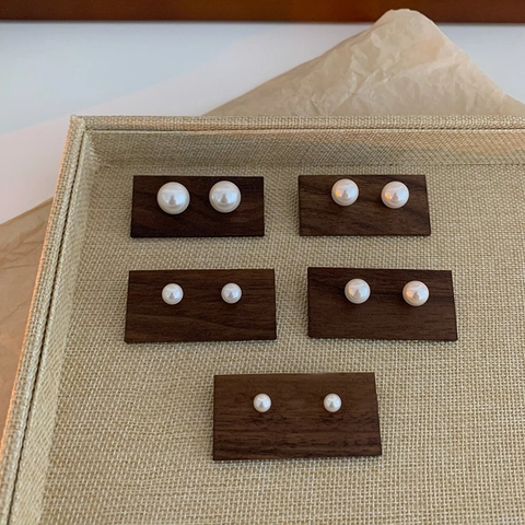Elegante Nepparel Oorknopjes Met Zilveren Oorsteker Vintage Minimalistische Stijl Voor Dames Mode-Sieraden