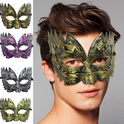 Vintage Halbmaske Maskerade Maske Kunststoff Gezackte Kante Retro Antik Finish Für Halloween Karneval Party Performance