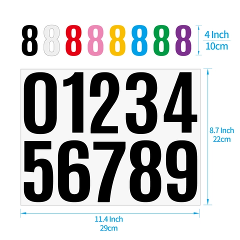 Wasserdichte Vinyl Nummernaufkleber Große Selbstklebende Briefkasten Adress Tür Identifikation Abziehbilder DIY Basteln Sortieren