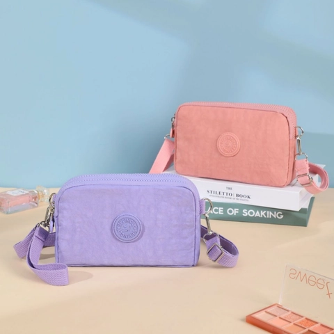 Borsa A Tracolla Per Telefono In Nylon Resistente All'acqua Multi Strati Cerniera Piccola Borsa A Spalla Casual