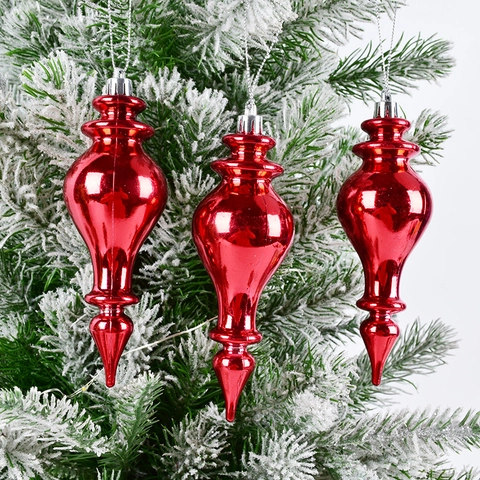 Decorazioni Pendenti Albero Di Natale Guglia Puntale Forma Zucca Plastica Infrangibile Galvanizzato Metallico Decorazione Festa