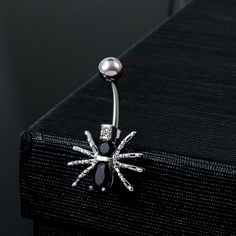 Butterfly Spider Cross Belly Button Rings Stainless Steel Cubic Zirconia Navel Piercing Jewelry For Women