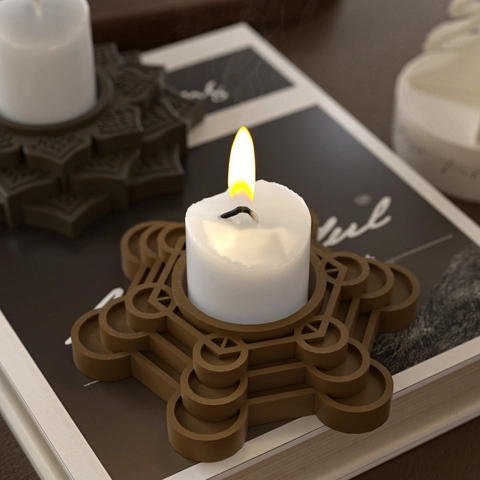 Lotus Geometric Silicone Mold For Candle Holder DIY Handmade Resin Gypsum Aroma Base Desktop Decoration Flower Shape