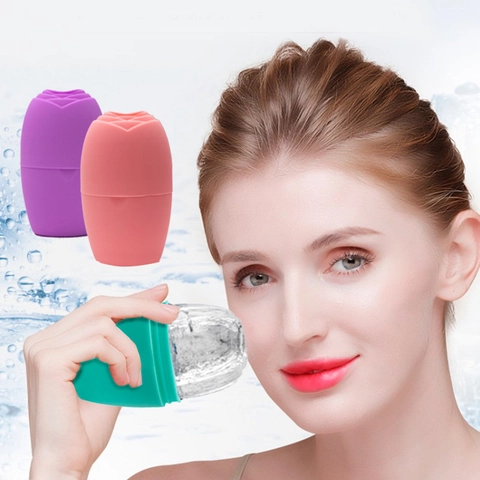 Silicone Facial Ice Roller Reusable Cooling Face Mold De-puffing Massage Beauty Tool For Skin Care