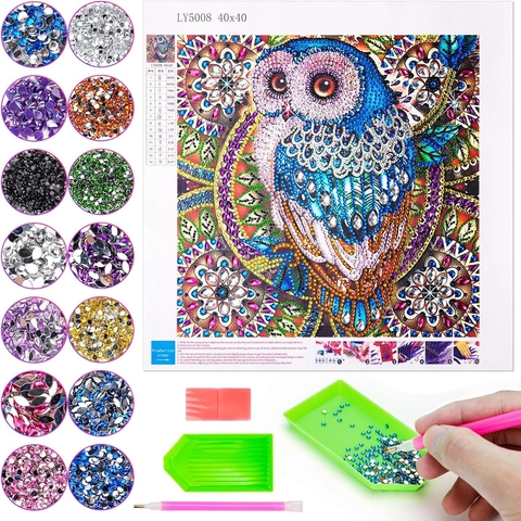 5D DIY Diamond Painting Colorful Animal Rhinestone Wall Art Embroidery For Home Decor Canvas Owl Unicorn Lion