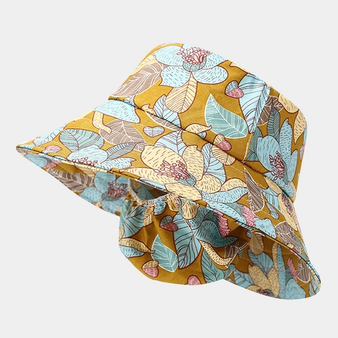 Chapeau De Soleil Femme À Large Bord Avec Protège-Nuque Masque Facial Imprimé Fleuri Carreaux Jardinage Extérieur