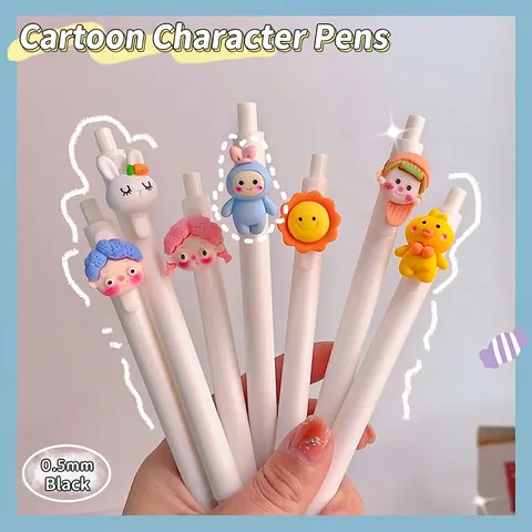 Penne Gel Retraibili Cartone Animato Figure 3D Animali Frutta Plastica Asciugatura Rapida Scrittura Fluida Cancelleria Scolastica Ufficio Bambini