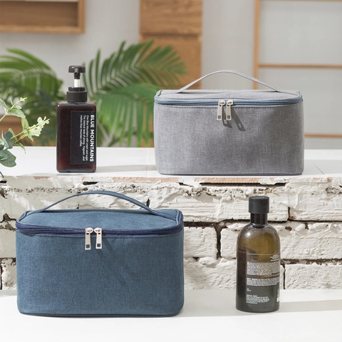 Kationisches Oxford-Gewebe Wasserdichte Kosmetiktasche Reise Kulturbeutel Handtasche Große Kapazität Make-up Waschtasche