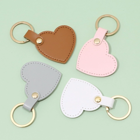 Cute Heart Shape Pu Leather Valentine'S Day Unisex Bag Pendant Keychain
