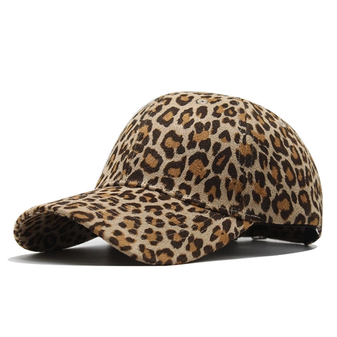 Casquette De Baseball À Imprimé Léopard Polyester Visière Courbée Réglable Chapeau De Sport De Mode Pour Femmes