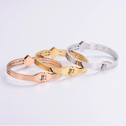 Brazalete Mal De Ojo Acero Inoxidable 304 Cuenta Azul Cristal Bisagría Joyería Moda Para Mujeres