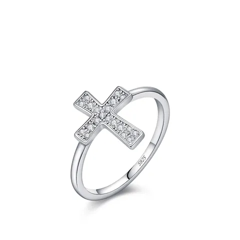 Anello A Croce Argento Sterling 925 Moissanite Elegante Accessorio Di Moda Da Donna Gioielli Minimalisti Lucidi