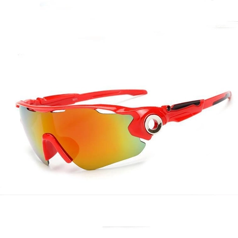 Occhiali da Sole Sportivi all'Aperto Occhiali da Ciclismo Protezione UV400 Uomo Donna Lente a Specchio Pezzo Unico Visione Notturna