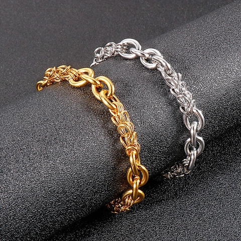 Bracelet À Chaîne Écailles De Dragon En Acier Inoxydable Pour Hommes Style Byzantin Punk Bijoux Hip Hop