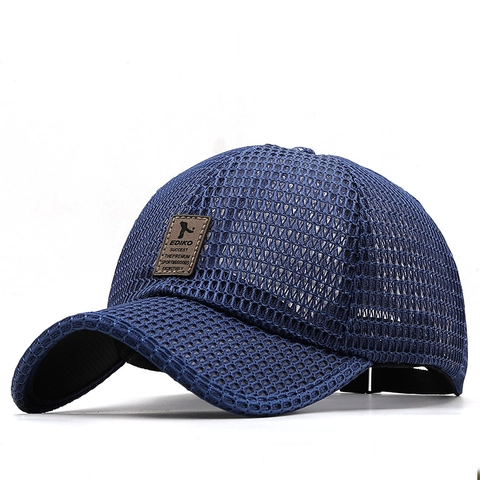 Cappello Da Baseball In Rete Traspirante Cotone Protezione Solare Aperto Estate Casual Cappello Trucker Per Uomo Donna Regolabile