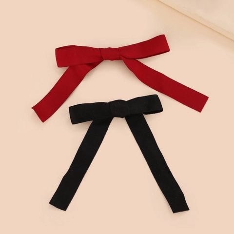 Handgemaakte Strik Haarclip Elegante Stoffen Lint Haarpinnen Zoete Zijclips Voor Vrouwen Meisjes